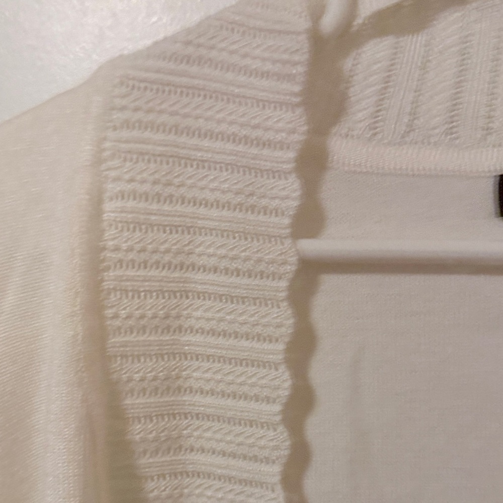 Off-White Open-Front Rib-Trim Sweater Cardigan - Picture 5 of 6